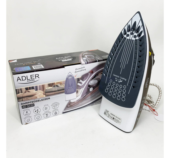 Парова праска ADLER AD 5030 3000Вт з керамічною підошвою