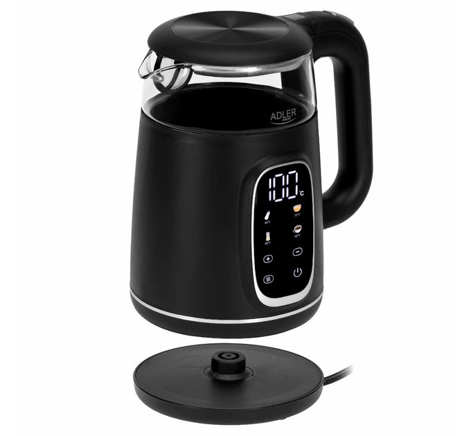 Електрочайник Adler AD 1305 2200Вт 1.7Л Black Silver