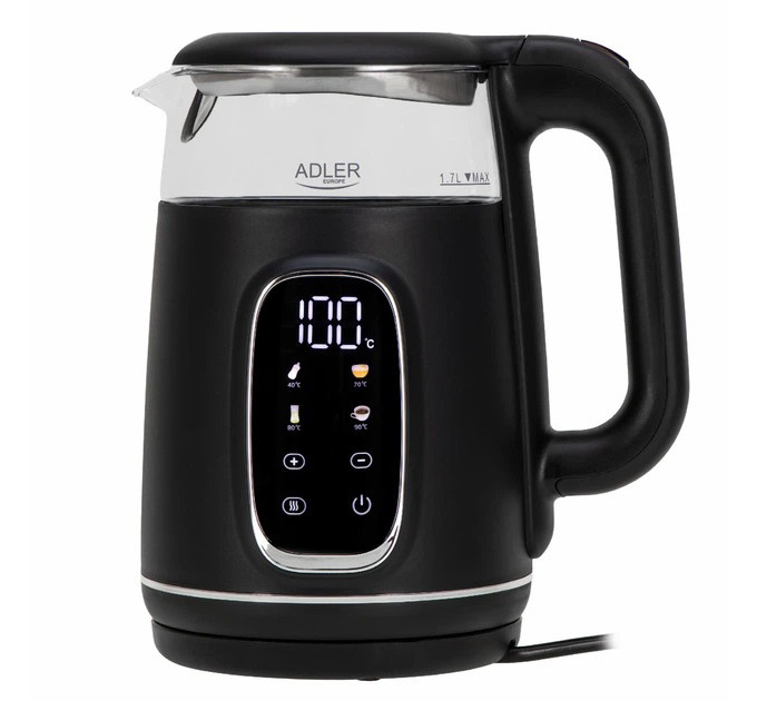 Електрочайник Adler AD 1305 2200Вт 1.7Л Black Silver