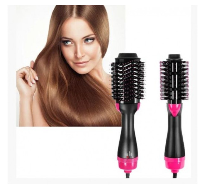 Фен Щітка гребінець 3в1 One step Hair Dryer 1000 Вт 3 режими випрямляч для укладання волосся стайлер з функцією іонізації