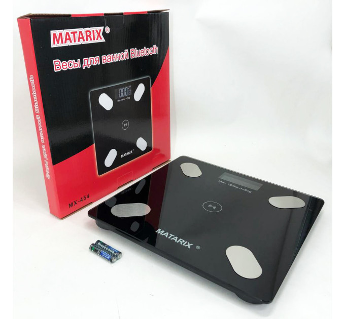 Підлогові розумні фітнес ваги MATARIX MX-454 App Bluetooth Смарт ваги з додатком для зважування людей
