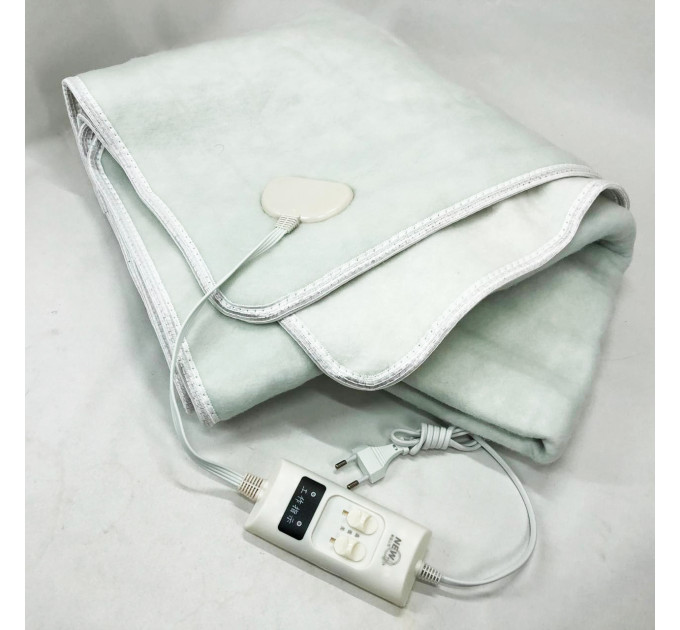 Електропростирадло електричне простирадло з підігрівом Electric Blanket 150х120см. Колір: білий