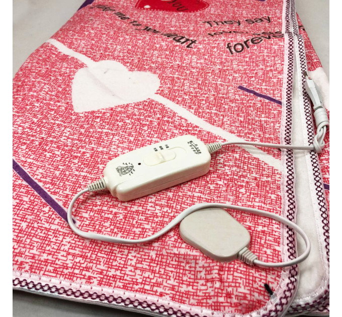 Електропростирадло електричне простирадло з підігрівом Electric Blanket 150х120см серця