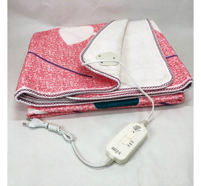 Електропростирадло електричне простирадло з підігрівом Electric Blanket 170х150см серця