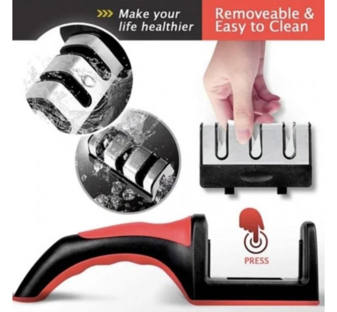 Професійна Ручна Точилка для ножів 3 рівня заточування Fast Sharpener RS-168
