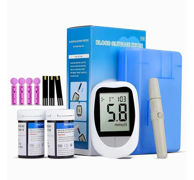 Апарат для вимірювання цукру 50 тестів від батареї Glucose Meter BY-100 для контролю рівня глюкози в крові