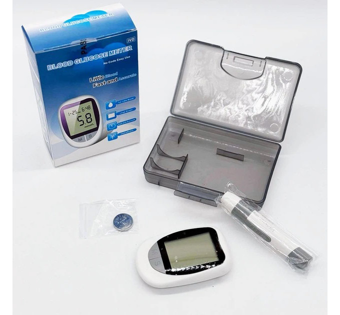 Апарат для вимірювання цукру 50 тестів від батареї Glucose Meter BY-100 для контролю рівня глюкози в крові