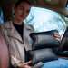 Набор кожаных подушек Mercedes-Benz + брелок в подарок, подушка на подголовник