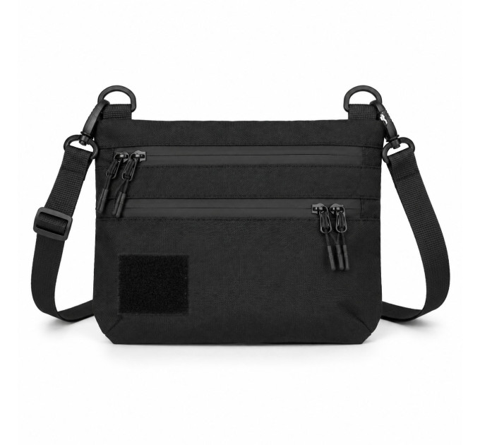 Тактическая черная сумка с Cordura 1000D, сумка через плечо с VELCRO-панелью