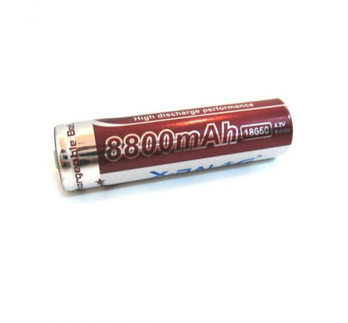 Літієвий акумулятор 18650 X-Balog 8800mAh 4.2V Li-ion літієва акумуляторна батарейка для ліхтариків