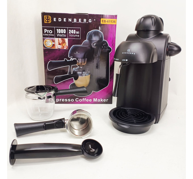 Еспресо кавоварка Edenberg EB-61136 4 чашки 240мл