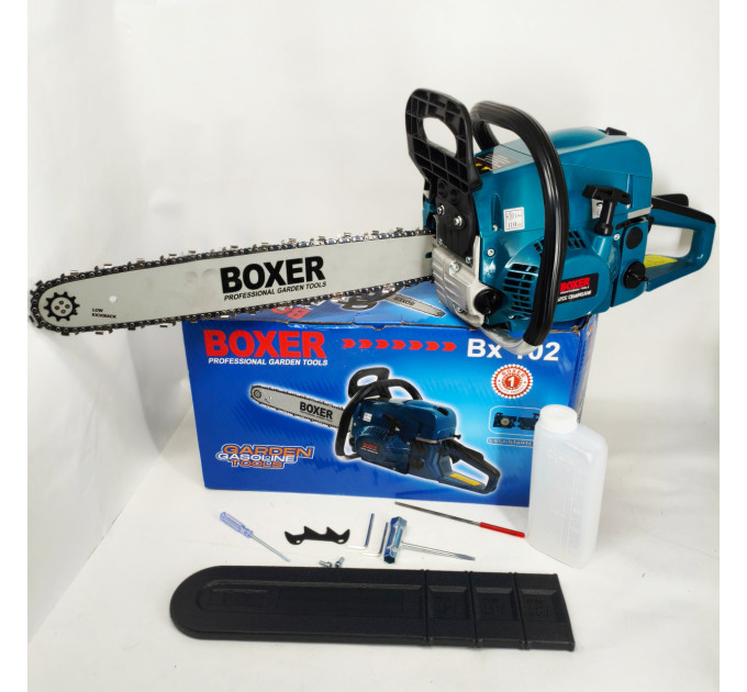 Бензопила Boxer BX-102 5,9 КВт З Двома Напрямними І Ланцюгами