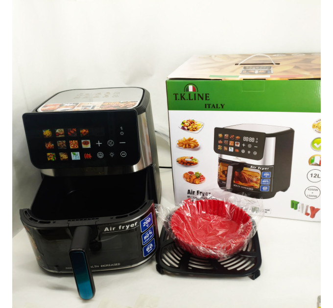 Аерогриль настільний T.K.Line TK00263 4200Вт 12л аерофрітюрниця мультипіч з формою фритюрниця безмасляна