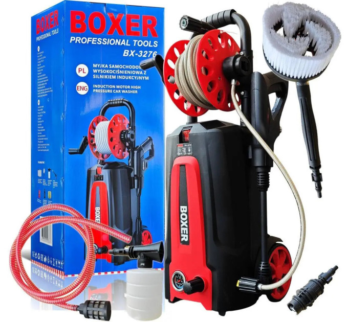 Мийка високого тиску Boxer BX-3276 з насосом і щіткою для автомобіля